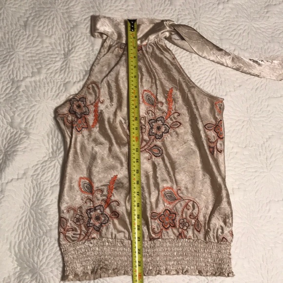 Crushed Embroidered Choker Top🧡 - Picture 8 of 8